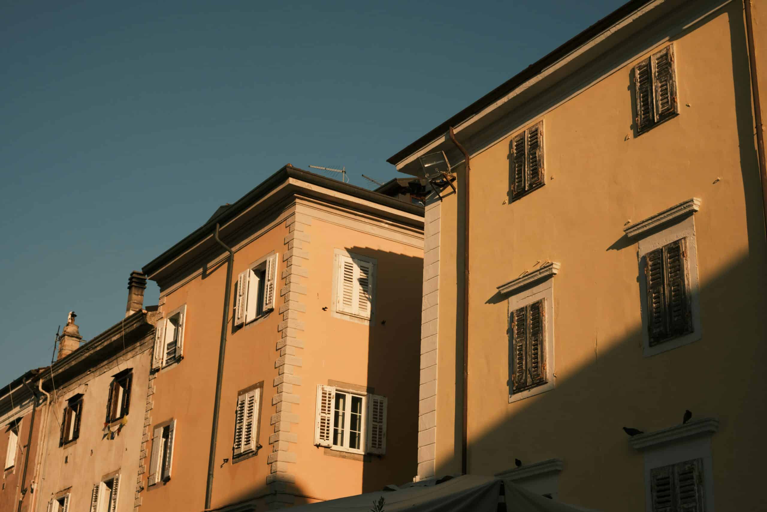Canadian condo/strata building exterior at sunset (strata owners website)
